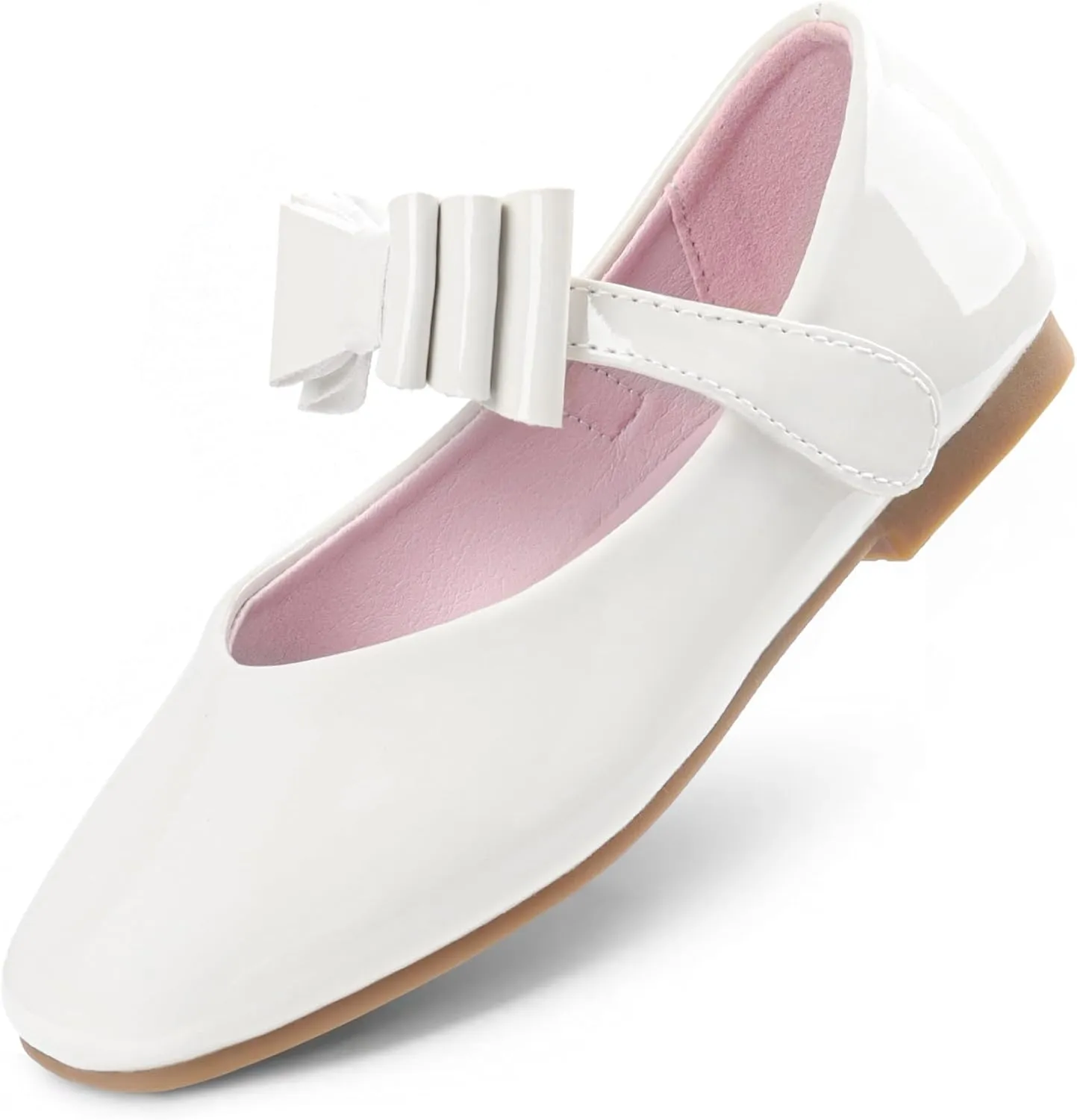 Girls Dress Shoes Square Toe Slingback Flats Adjustable Buckle Strap Mary Jane Shoes for Girls for Wedding,Party,Birthday