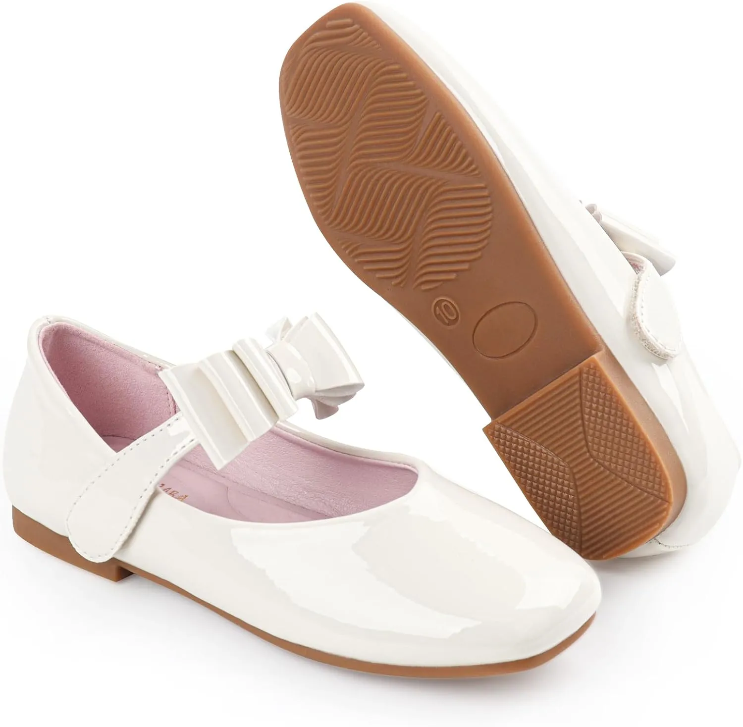 Girls Dress Shoes Square Toe Slingback Flats Adjustable Buckle Strap Mary Jane Shoes for Girls for Wedding,Party,Birthday