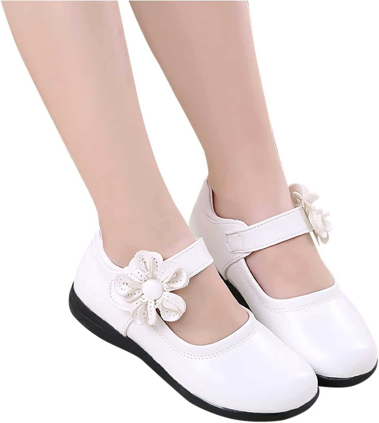 Girls Dress Shoes,Children Baby Girls Leather Flower Princess Shoes Soft Dance Shoes Kids Shoes 3-12 Years