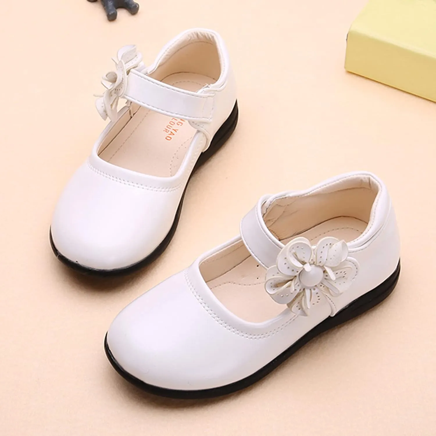 Girls Dress Shoes,Children Baby Girls Leather Flower Princess Shoes Soft Dance Shoes Kids Shoes 3-12 Years