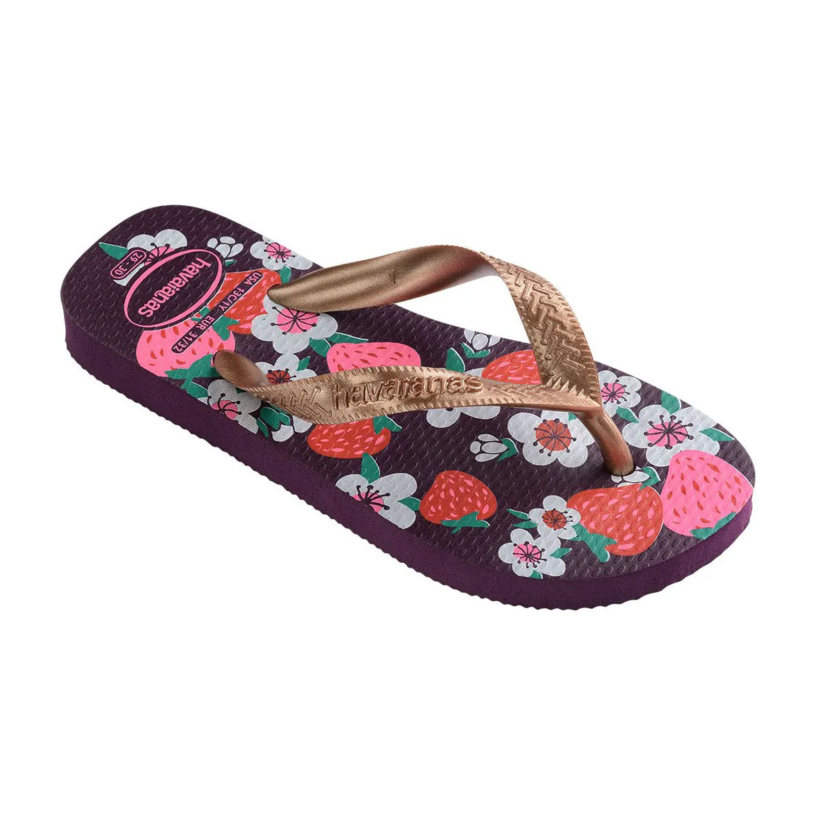 Havaianas - Kids Flores - Eggplant Rose Gold