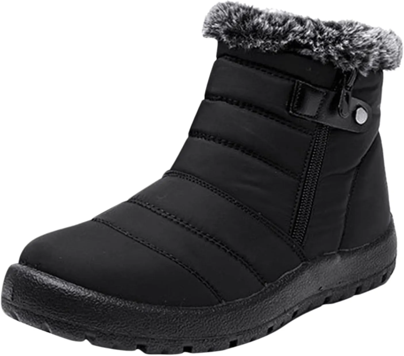 Hiking Boots for Teen Girl Waterproof Boots Lightweight Insulated Fur Boots Trekking Trail Climbing Shoes Teens Winter Boots