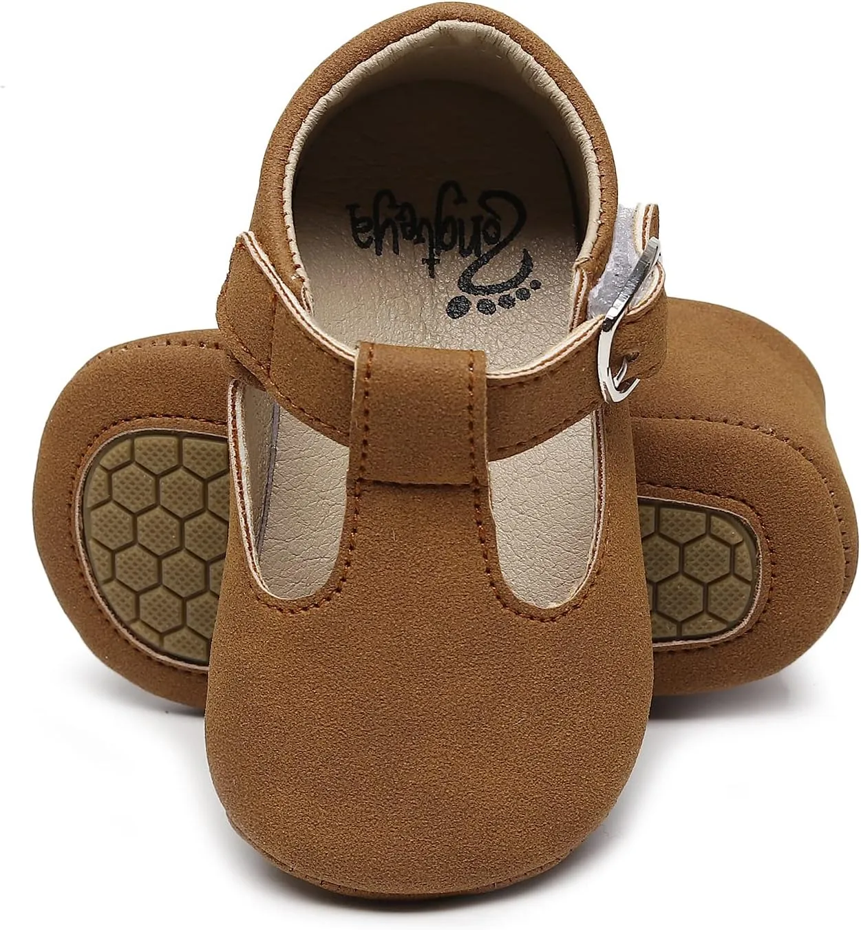 HONGTEYA Infant Baby Girls Mary Jane Flats Non Slip for Toddler First Walkers Soft Sole PU Leather Crib Shoes Sneaker Wedding Party Christmas Princess Dress Shoes Baby Moccasins Girls