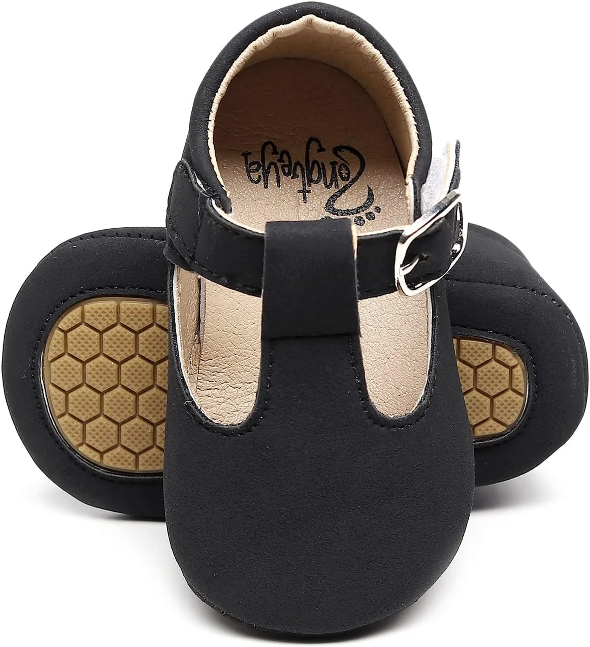 HONGTEYA Infant Baby Girls Mary Jane Flats Non Slip for Toddler First Walkers Soft Sole PU Leather Crib Shoes Sneaker Wedding Party Christmas Princess Dress Shoes Baby Moccasins Girls