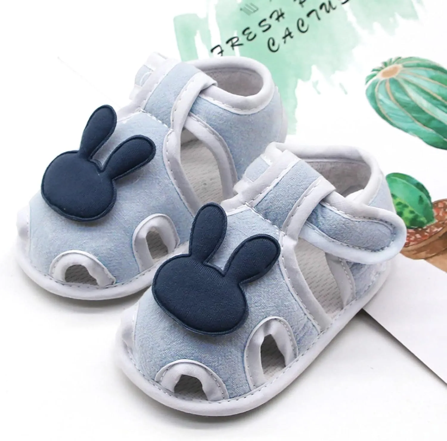 Infant Newborn Baby Girls Boy Prewalker Printing Rabbit Cartoon Single Shoes Baby Sneaker