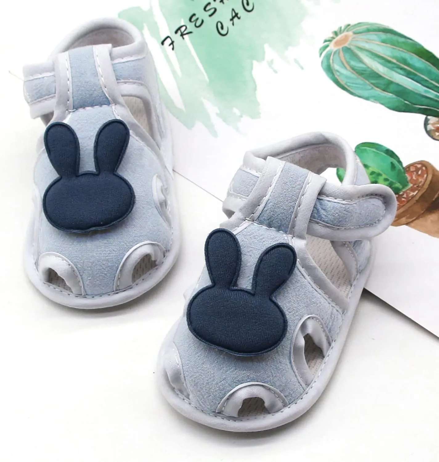 Infant Newborn Baby Girls Boy Prewalker Printing Rabbit Cartoon Single Shoes Baby Sneaker