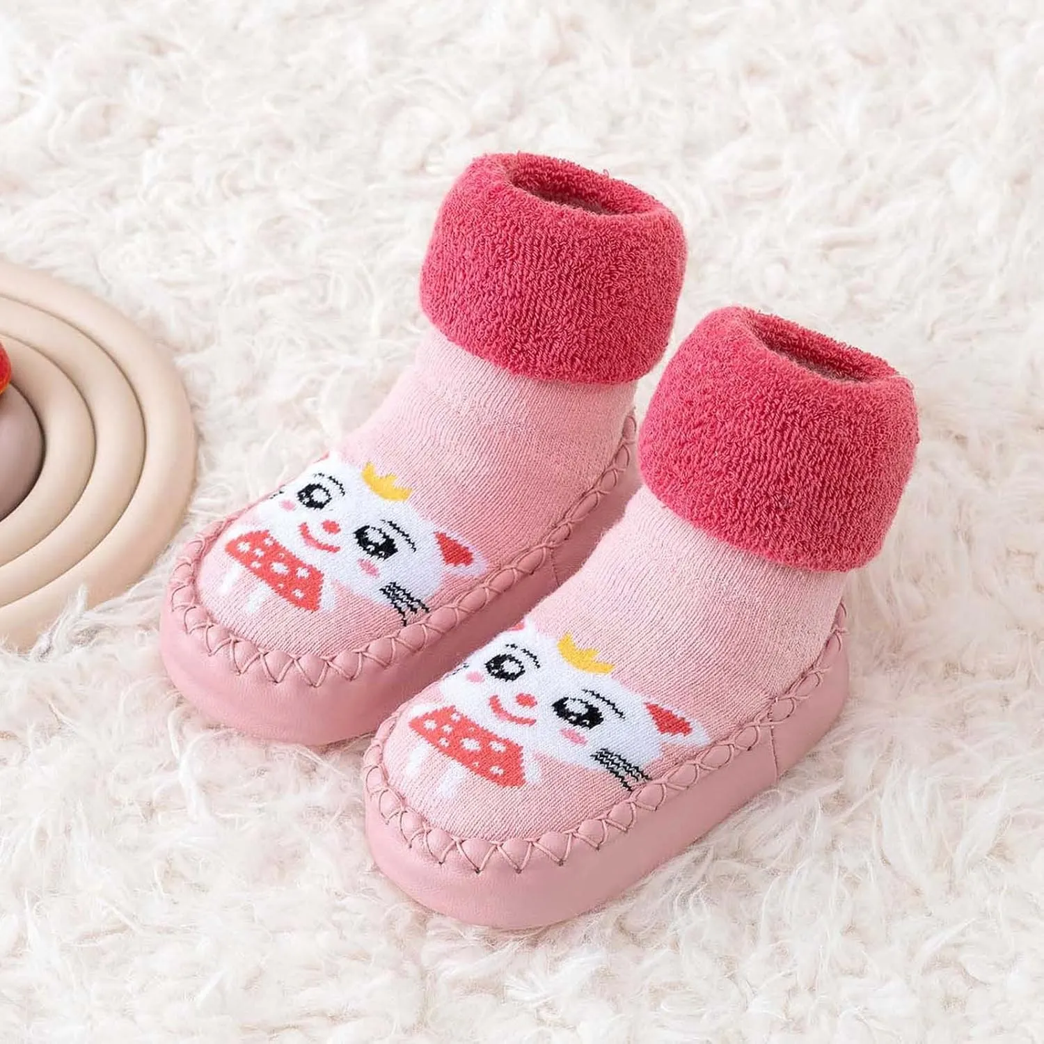 Infant Shoes Autumn and Winter Cute Children Toddler Shoes Flat Bottom Non Slip Socks Shoes Warm and Comfortable Gifts
