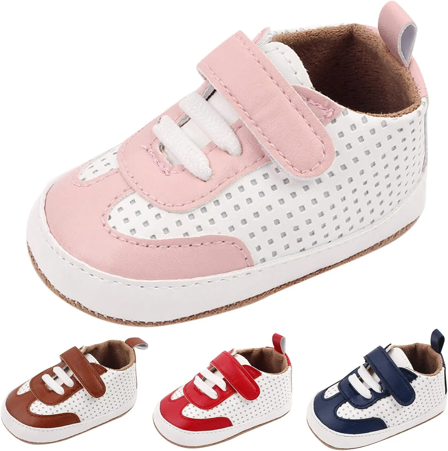 Infant Toddler Baby Boys Girls Shoes Unisex Non-Slip Breathable Soft Slip On First Walking Fashion Soft Sneakers