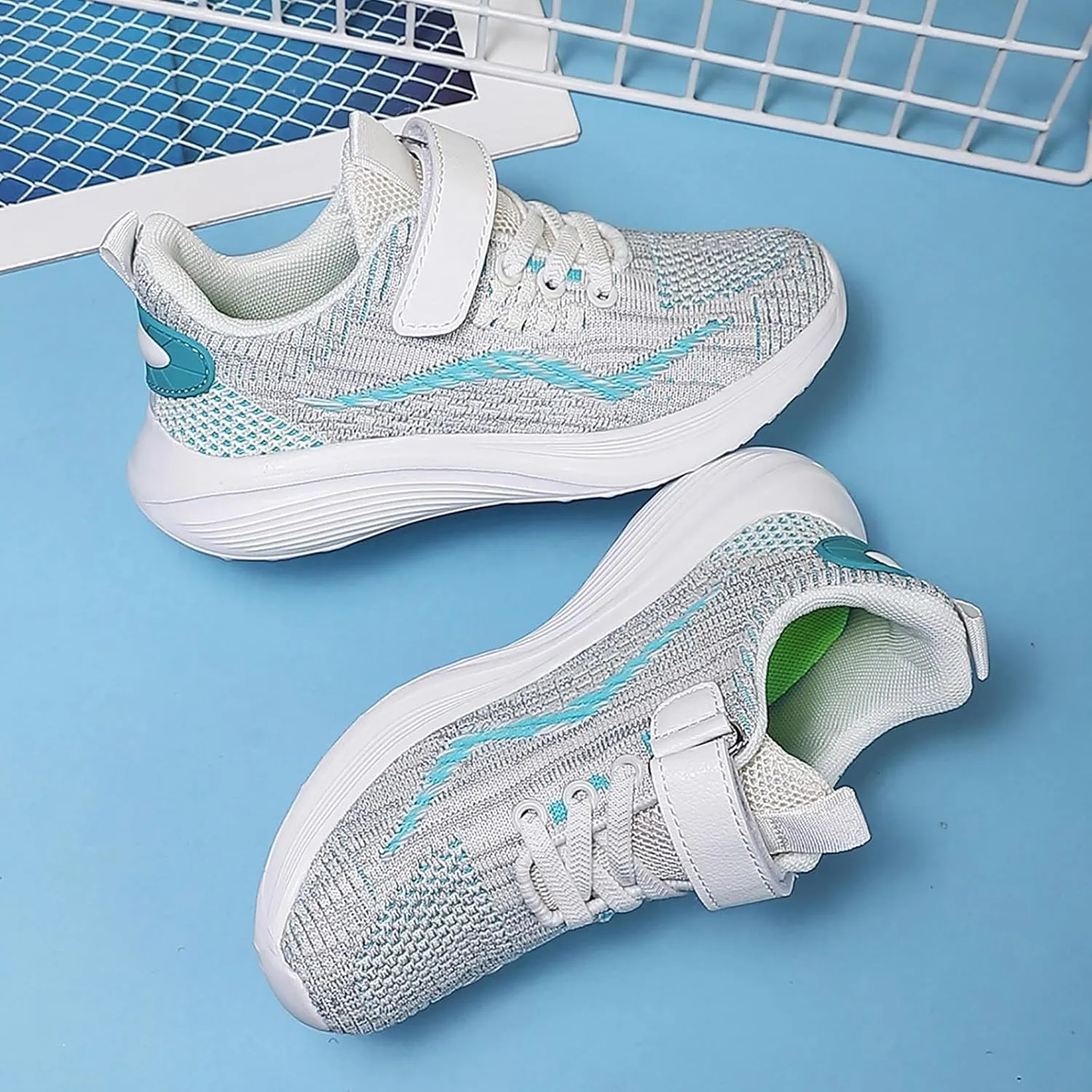 IWIHMIV Girl Tennis Shoes Boys Girls Breathable Shoes Kids Athletic Running Walking Lightweight Non Slip Sneakers