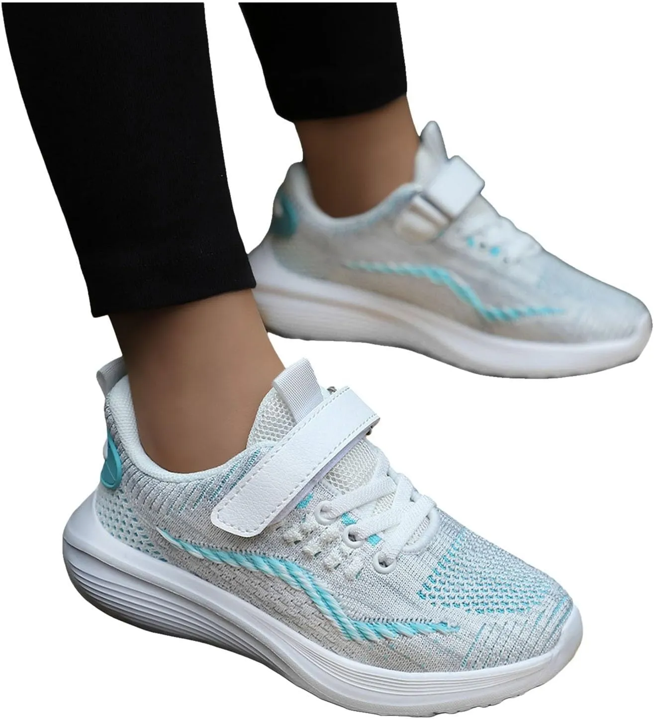 IWIHMIV Girl Tennis Shoes Boys Girls Breathable Shoes Kids Athletic Running Walking Lightweight Non Slip Sneakers