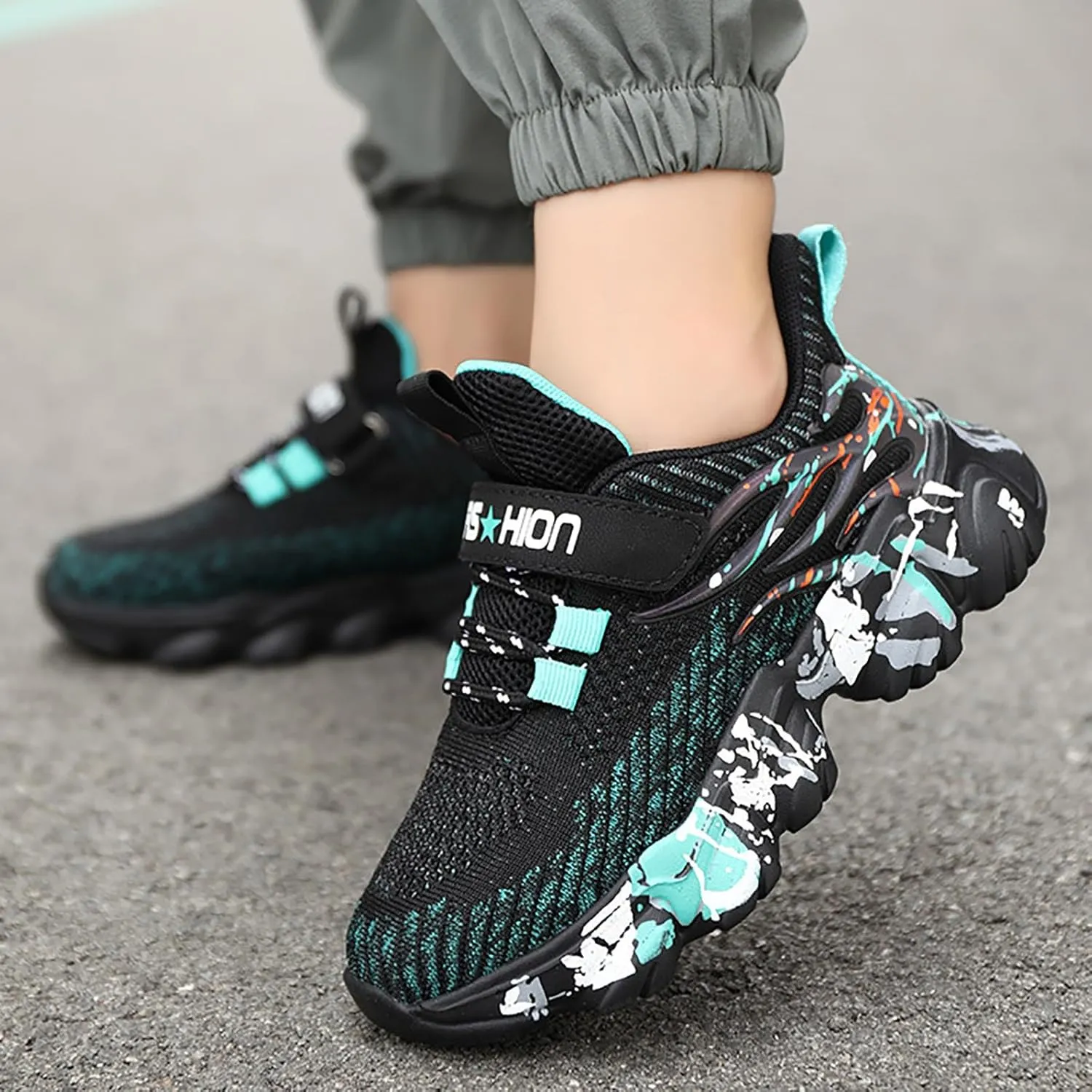 IWIHMIV Kids Tennis Shoes Toddler Slip On Shoes Toddler Boys Breathable Non Slip Sneakers Running Walking Sports Shoes