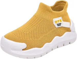 IWIHMIV Toddler Boy Sneakers Girls' Athletic Shoes Boys Slip On Shoes Tennis Shoes Lightweight Breathable Casual Walking Shoes