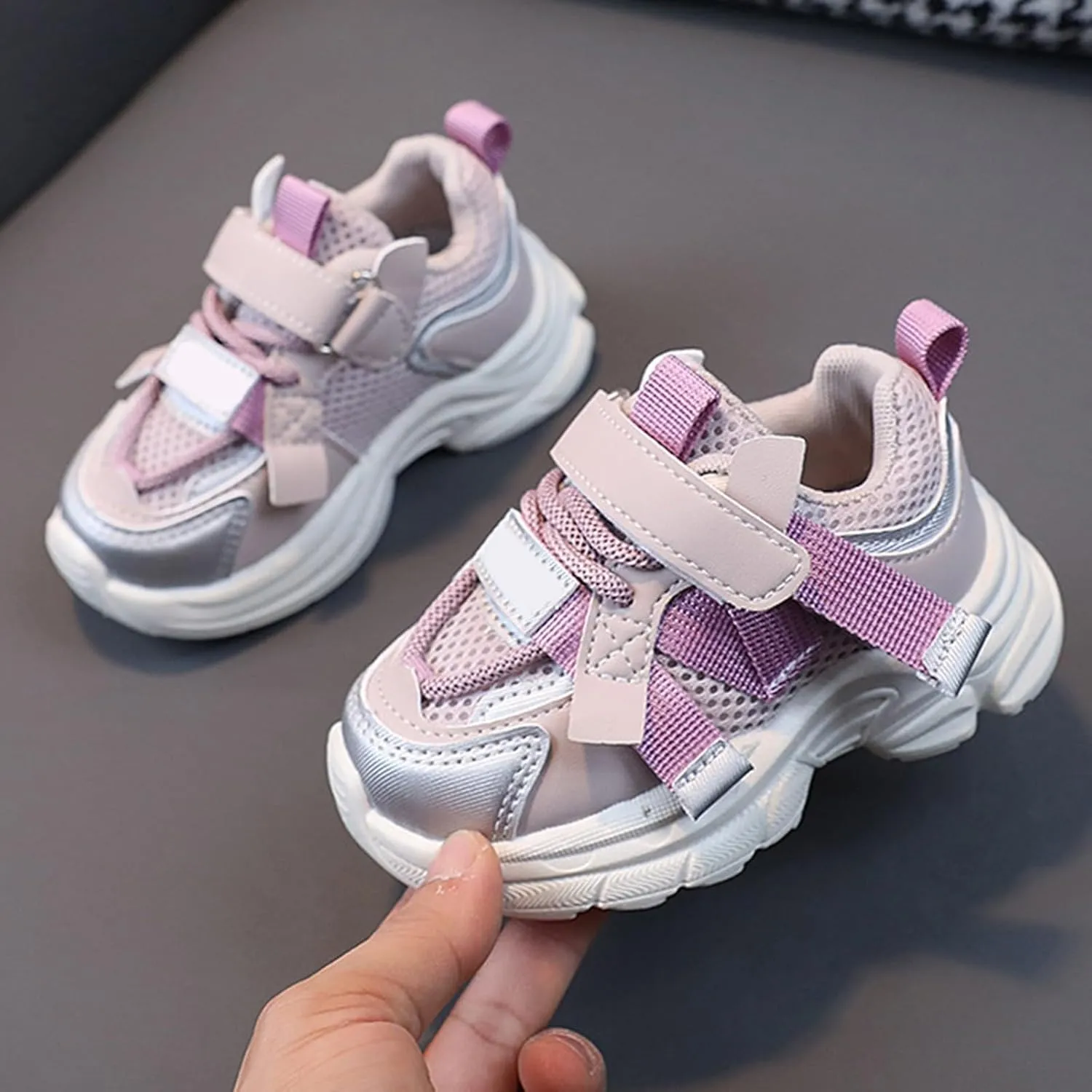IWIHMIV Toddler Boys Sneakers Toddler Tennis Shoes Boys Slip On Sneakers Boys Girls Lightweight Athletic Running Shoes for Toddler