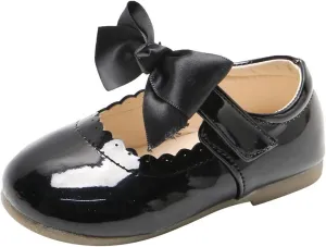 Kids Girls Butterfly Knot Princess Leather Shoes Sandals Toddler Baby Cotton Boots Solid Color Anti-Slip Shoes