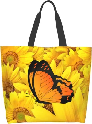 Large Capacity Reusable Canvas Shoulder Bag   Both Sides Bucket Hat Casual Tote Handbag