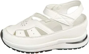 Leather Closed Toe Wedge Sandals for Women Arch Support Roman Platform Sandals Summer Casual Stylish Comfortable Orthotic Orthopedic Walking Sandals