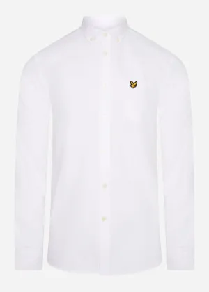 Light weight oxford shirt ss - white