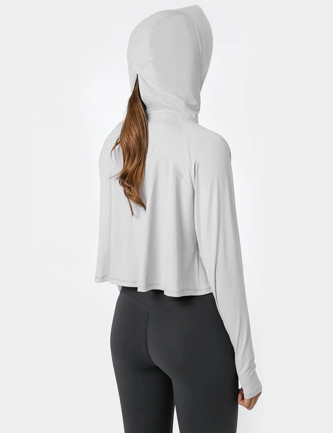 Locachy Womens UPF 50  Sun Protection Jacket Lightweight Zip up Outdoor Running Hiking Hoodie with Face Mask