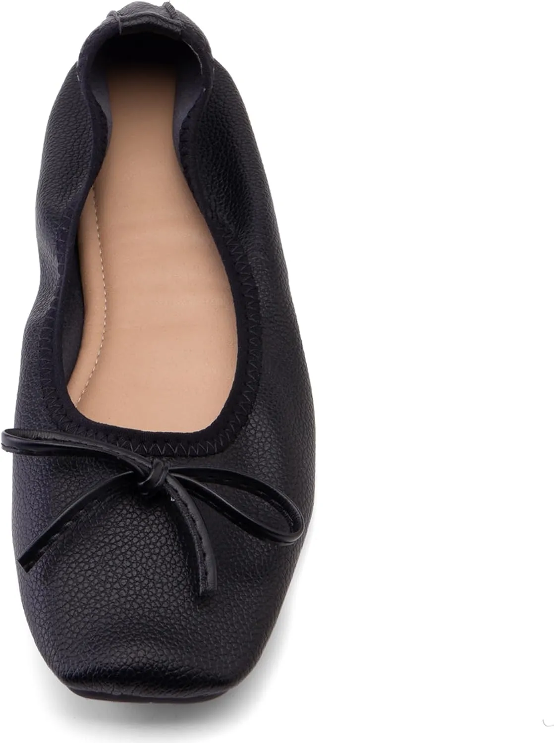 Lovely Bows Square Toe Slip On Women Court Shoes