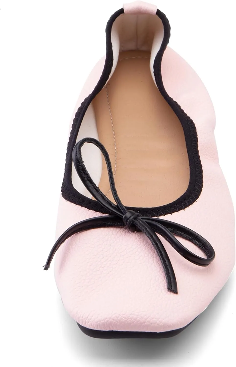 Lovely Bows Square Toe Slip On Women Court Shoes