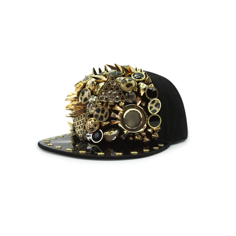 Magic Claw Leopard Head Multi-rivet Sewing Hip Hop