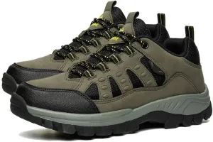 Men Non-Slip Climbing Shoes Waterproof Sports Hiking Shoes Cross-Country Running Shoes Outdoor Travel Camping Backpacking Shoes Comfortable Outdoor Sneakers