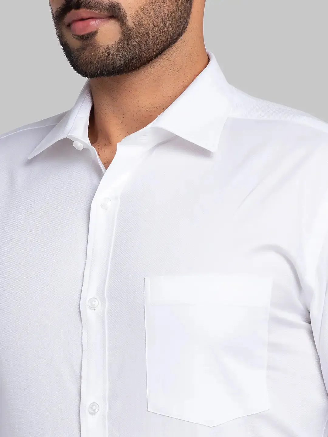 Men White Slim Fit Royal Oxford Cotton Shirts