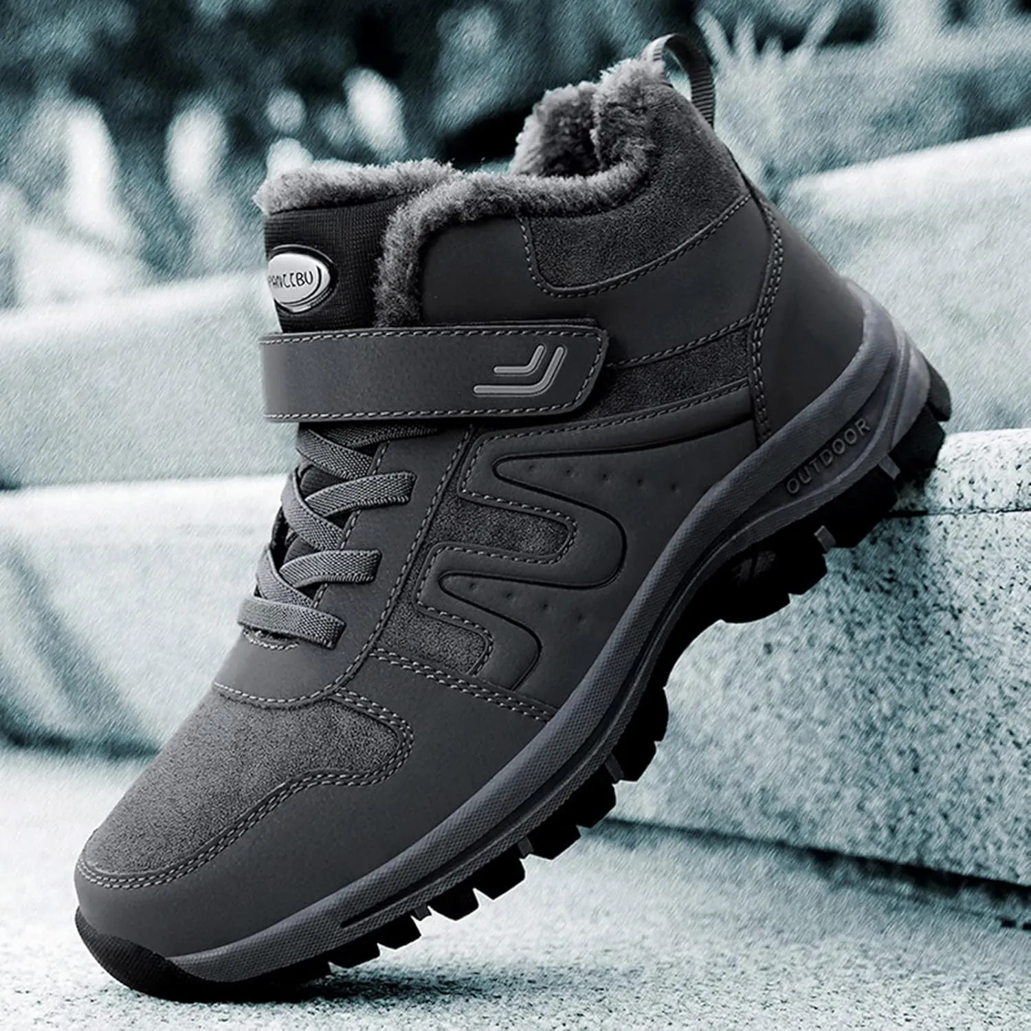 Men Work Boots Non Steel Toe Hiking Sneakers Warm Ankle Womens Safety Toe Shoes Wide Width Platform Sneakers Lightweight Safety Hike Grounded Footwear