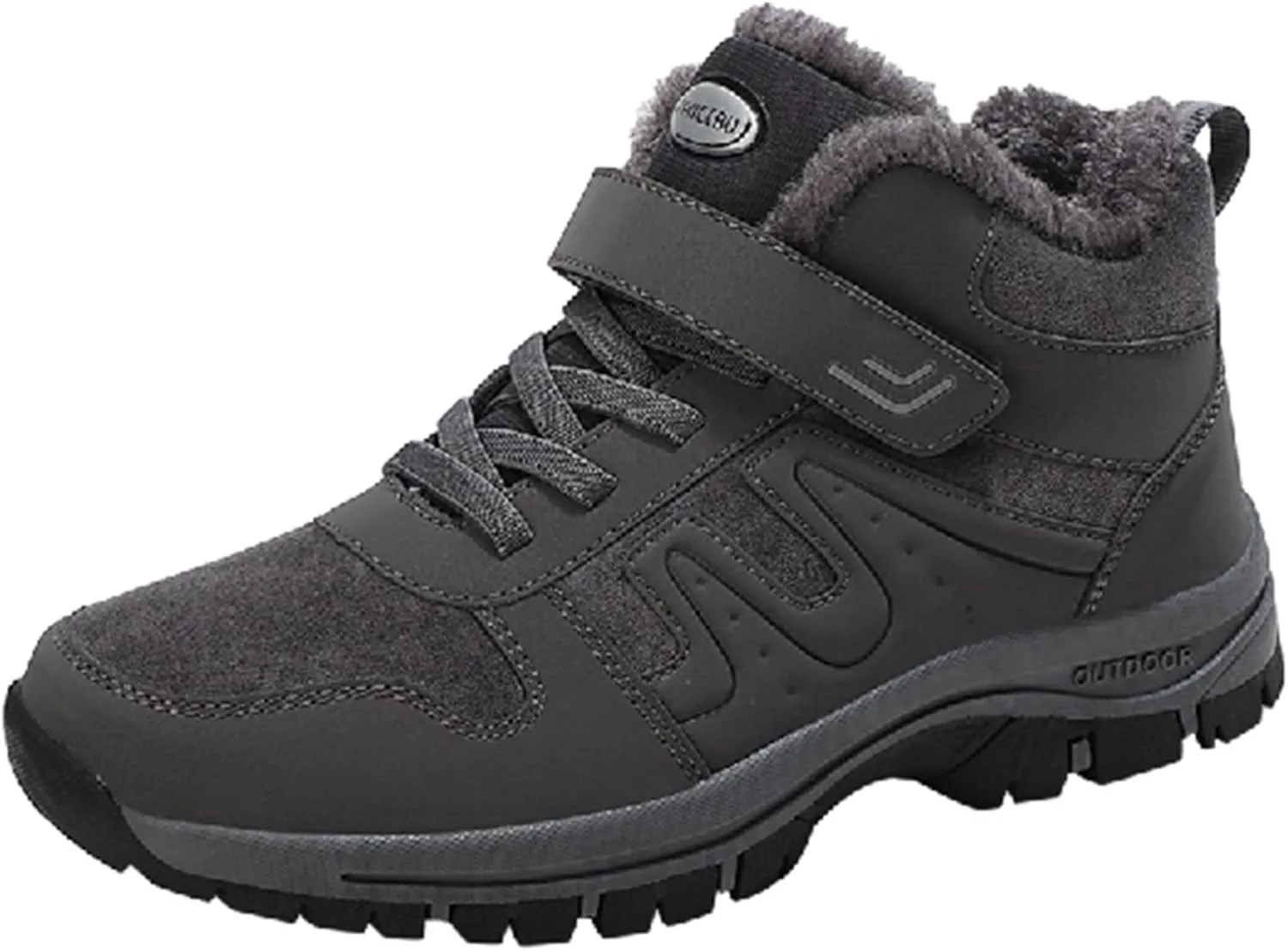Men Work Boots Non Steel Toe Hiking Sneakers Warm Ankle Womens Safety Toe Shoes Wide Width Platform Sneakers Lightweight Safety Hike Grounded Footwear