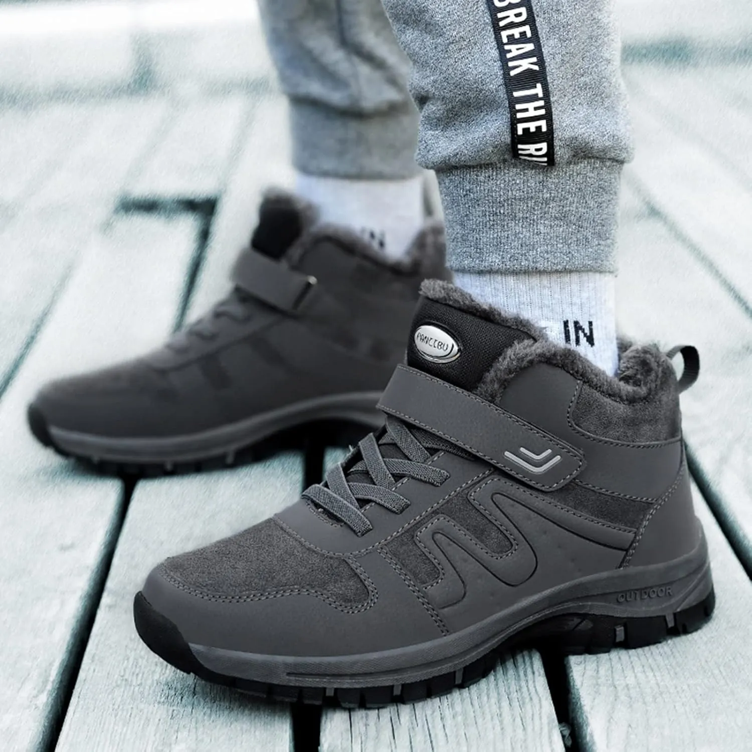 Men Work Boots Non Steel Toe Hiking Sneakers Warm Ankle Womens Safety Toe Shoes Wide Width Platform Sneakers Lightweight Safety Hike Grounded Footwear