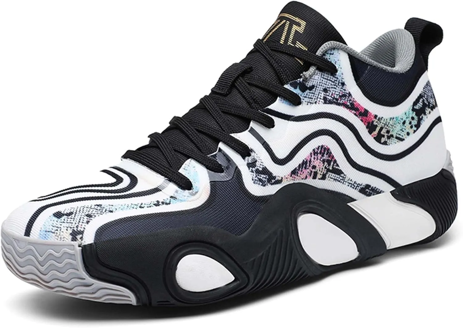 Men's Basketball Shoes are Breathable Anti Slip Wear-Resistant Fashionable Color Blocked Basketball Boots