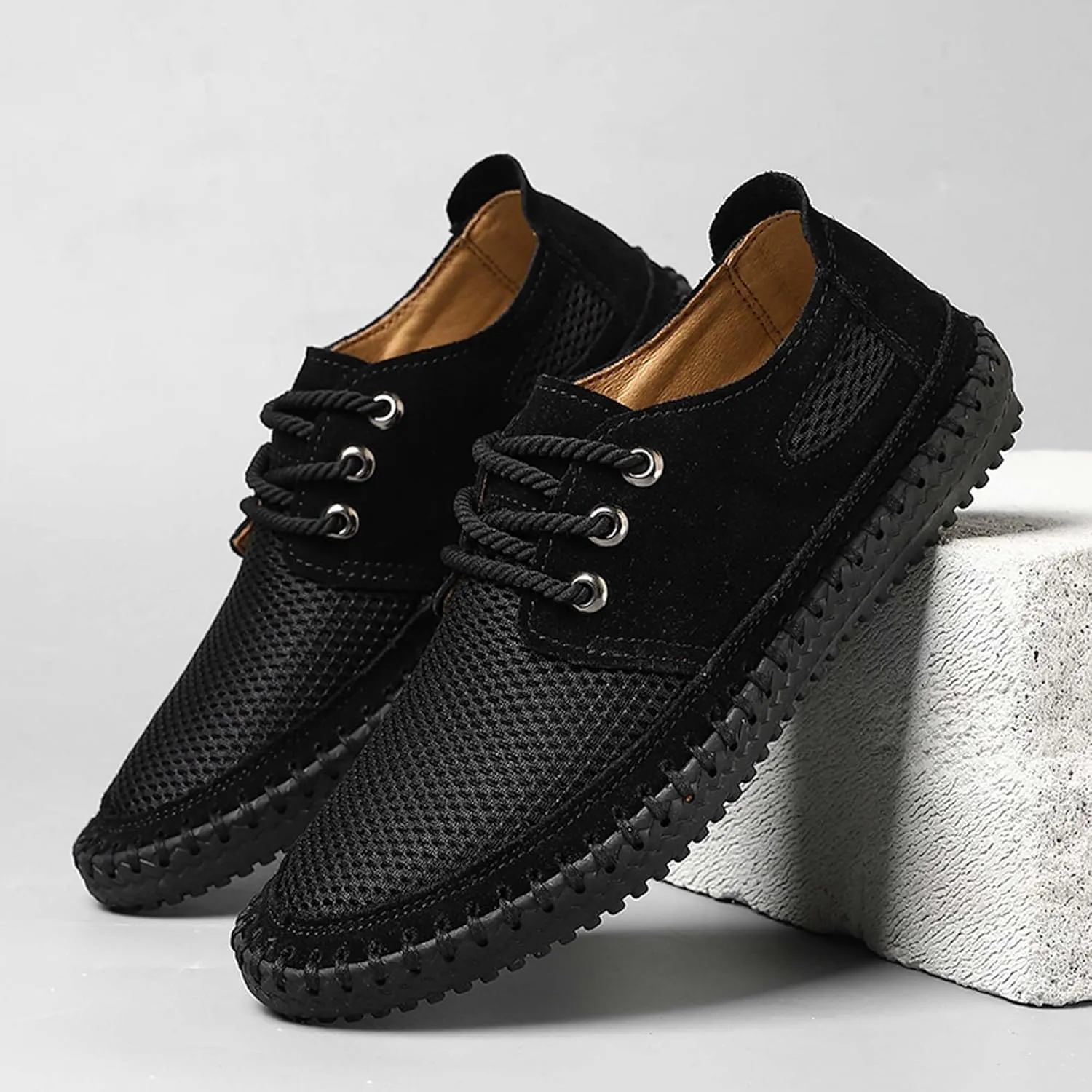 Men's Casual Sports Walking Shoes Breathable Comfortable Sneakers Mesh Soft Bottom Casual Shoes Outdoor Anti-slip Hiking Climbing Shoes