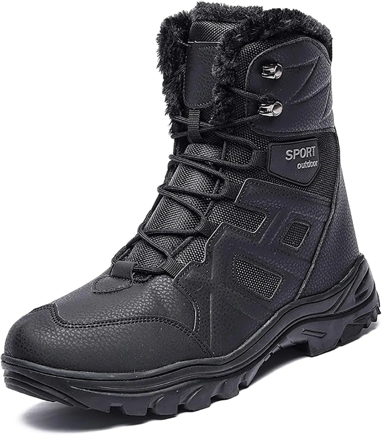 Men's Lace Up Breathable High Top Boots Waterproof Tactical Boots Military Army Outdoor Shoes For Hiking Climbing