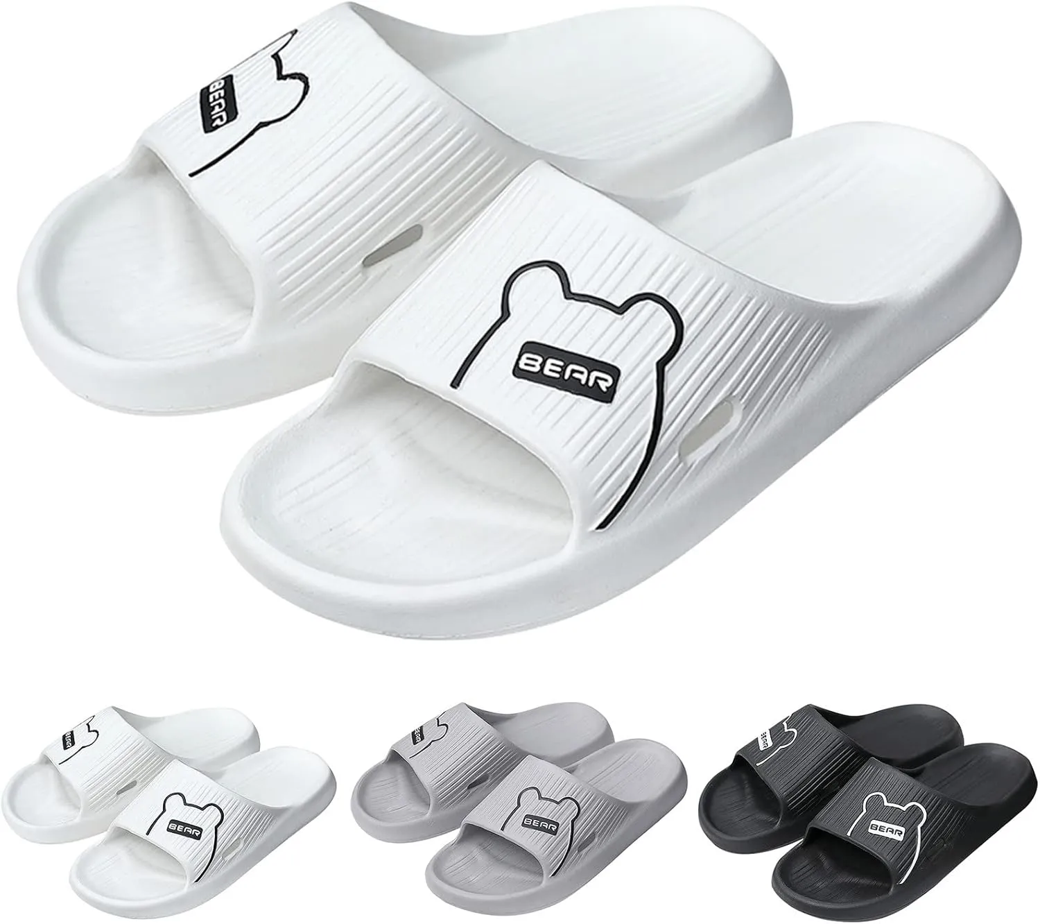 Mens Shower Shoes Slides for Women Mens Slides Womens Indoor Public Ultimate Comfort Slippers