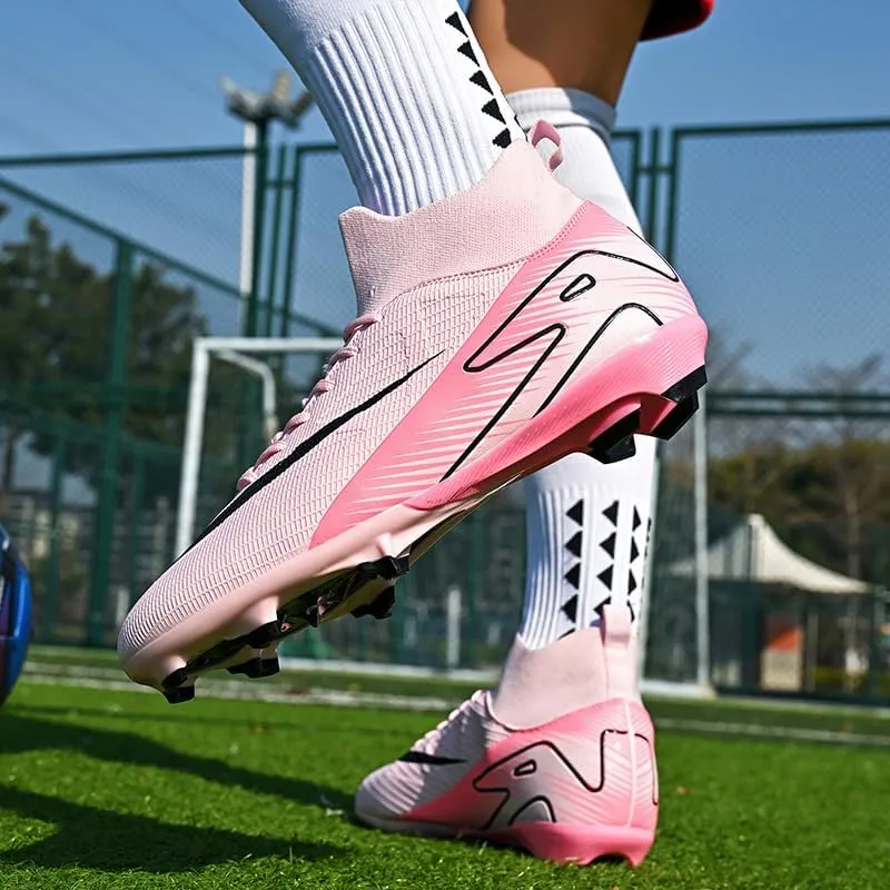 Men's Soccer Shoes High-Top Soccer Cleats AG FG TF Football Boots Outdoor Indoor Breathable Athletic Professional Spikes Youth Boys Football Shoes