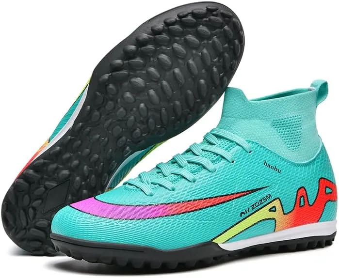 Men's Soccer Shoes High-Top Soccer Cleats AG FG TF Football Boots Outdoor Indoor Breathable Athletic Professional Spikes Youth Boys Football Shoes