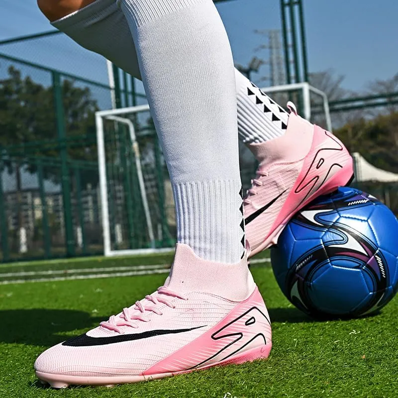Men's Soccer Shoes High-Top Soccer Cleats AG FG TF Football Boots Outdoor Indoor Breathable Athletic Professional Spikes Youth Boys Football Shoes