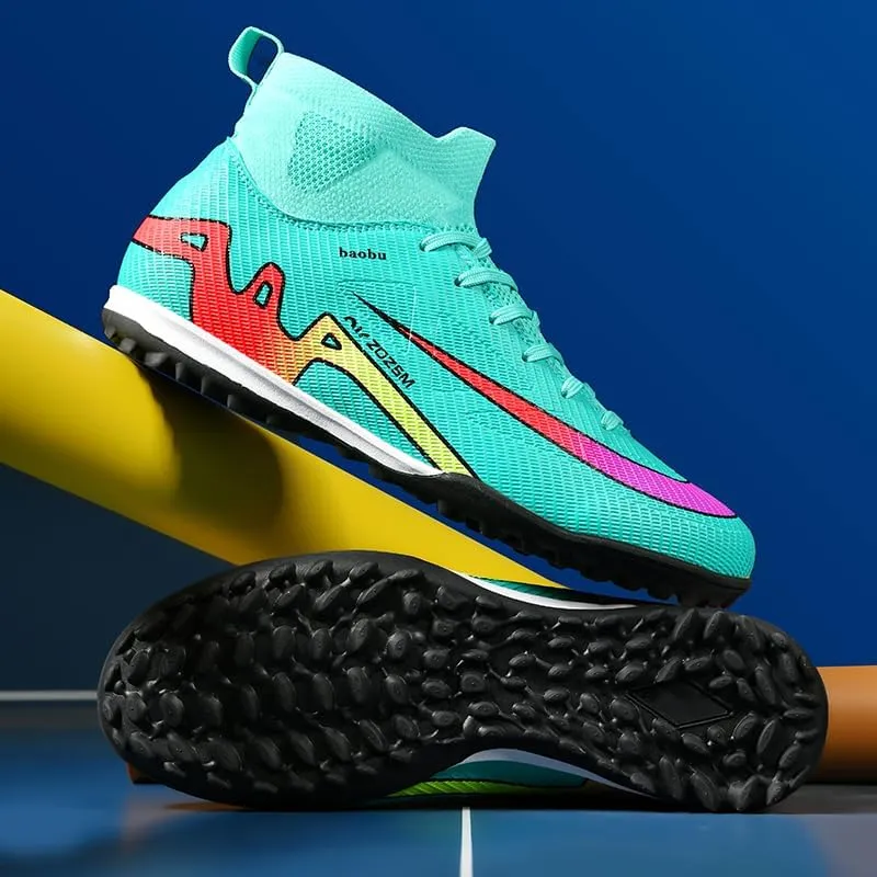 Men's Soccer Shoes High-Top Soccer Cleats AG FG TF Football Boots Outdoor Indoor Breathable Athletic Professional Spikes Youth Boys Football Shoes