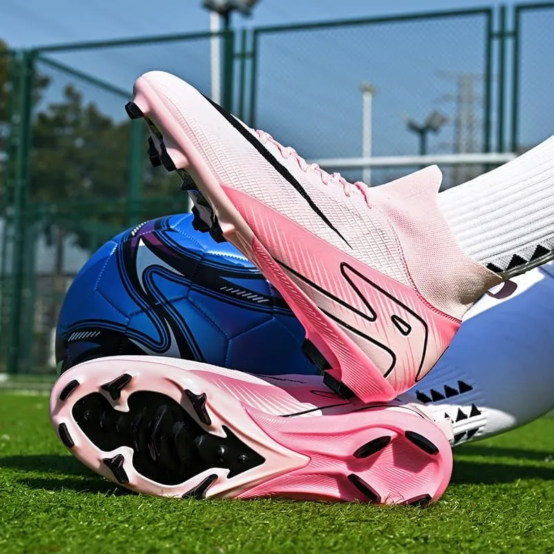 Men's Soccer Shoes High-Top Soccer Cleats AG FG TF Football Boots Outdoor Indoor Breathable Athletic Professional Spikes Youth Boys Football Shoes
