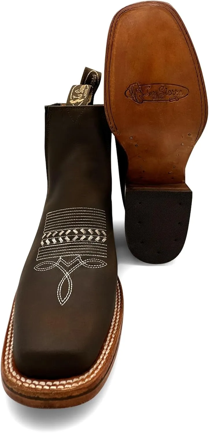 Men's Square Toe Ankle Western Boots