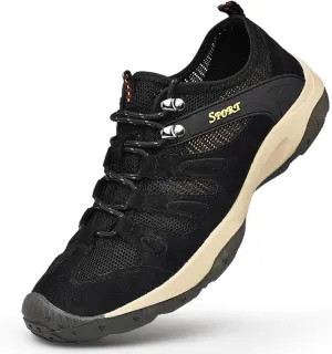 Men's Waterproof Sports Hiking Shoes Comfortable Non-Slip Casual Trekking Trail Shoe Lightweight Breathable Outdoor Platform Climbing Work Shoes