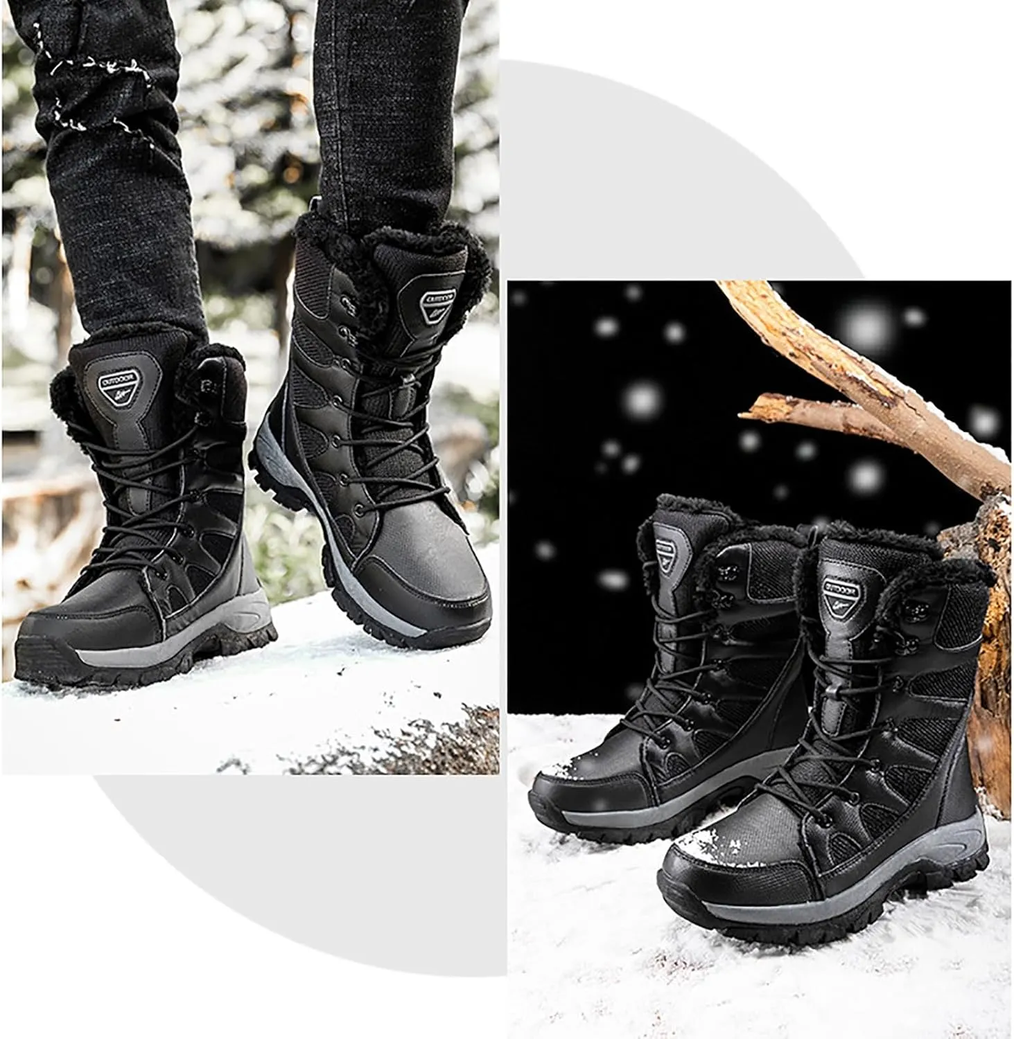 Men's Waterproof Tactical Boots Lace Up Breathable High Top Boots Military Army Outdoor Shoes For Hiking Climbing