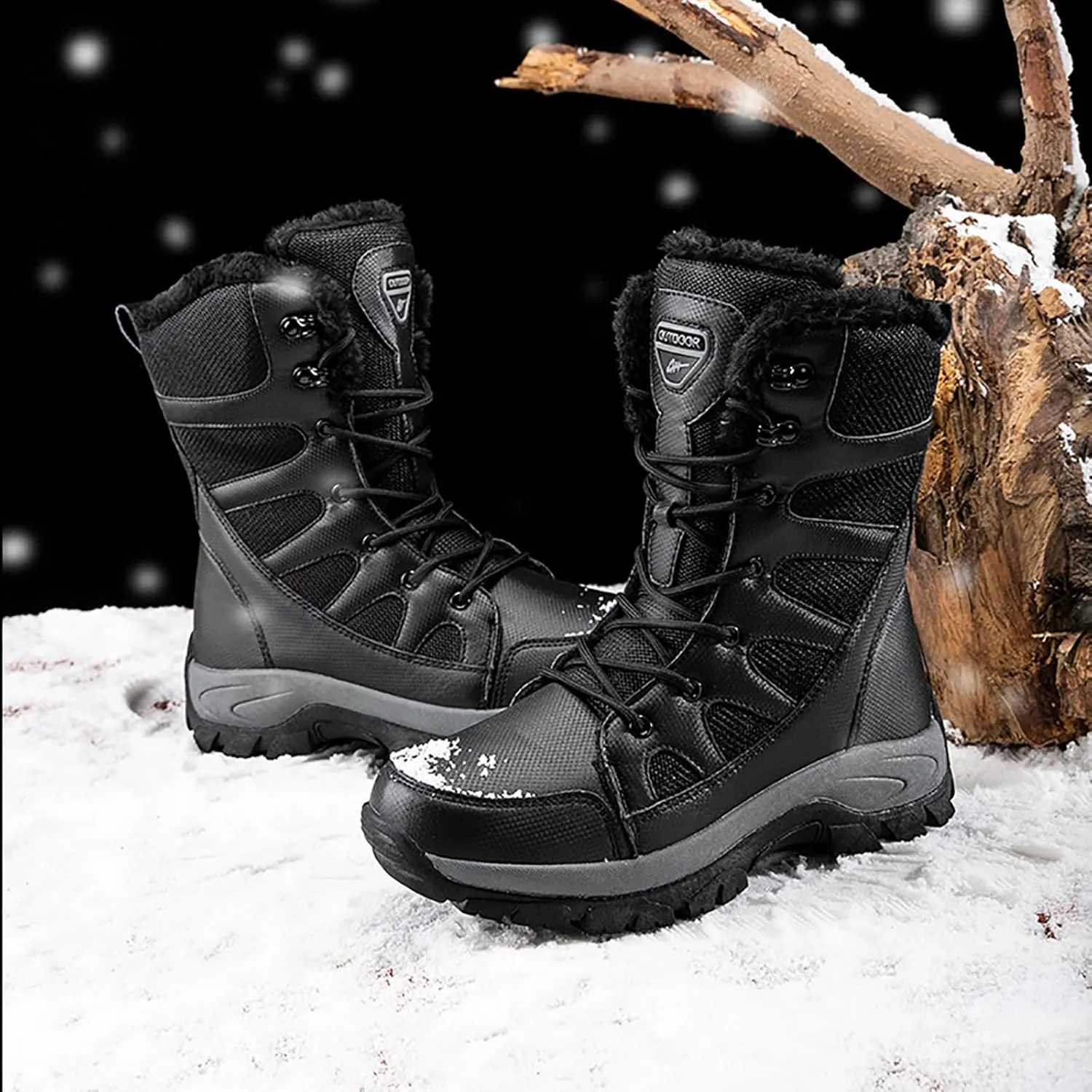 Men's Waterproof Tactical Boots Lace Up Breathable High Top Boots Military Army Outdoor Shoes For Hiking Climbing
