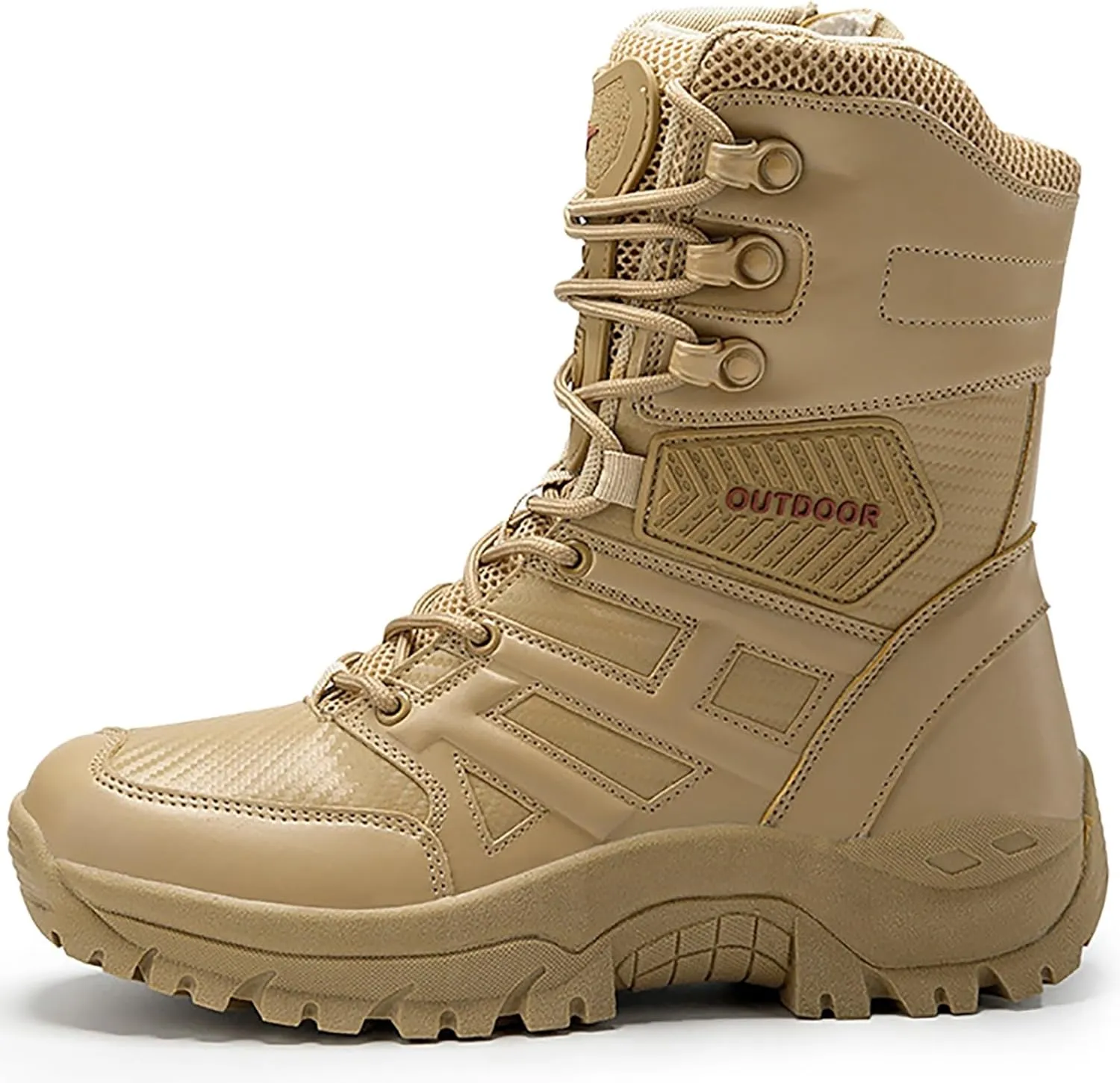 Men's Waterproof Tactical Boots Lace Up Breathable High Top Boots Military Army Outdoor Shoes For Hiking Climbing