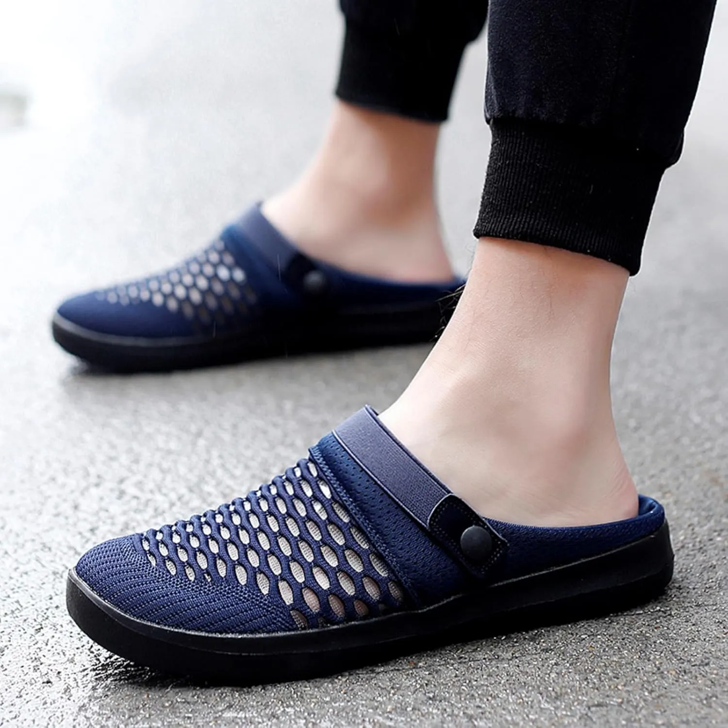 Men's Women's Clogs Garden Shoes Slip On Sandals Breathable Mesh Slingback Slippers Summer Orthopedic Lightweight Athletic Yoga Mat Shoes Indoor Outdoor for Summer
