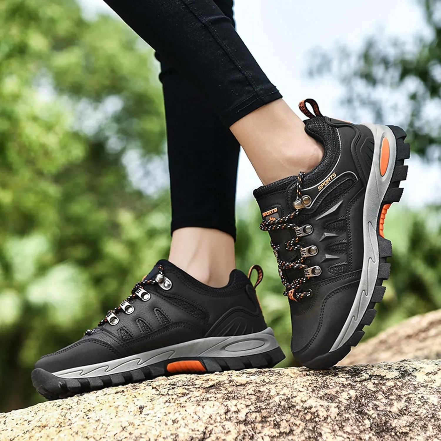 Men's Women's Waterproof Hiking Shoes Non-Slip Breathable Climbing Shoes Outdoor Sports Shoes Comfortable Lightweight Travel Camping Walking Shoes