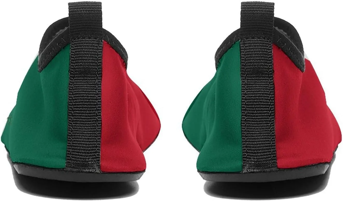 Mexico Flag Mexican Water Shoe Manwomen Quick Dry Water Sock Slip-on Leisure Beach Socks Lightweight Surf Shoes for Swim Surf Travel Non Slip Indoor Outdoor Walking