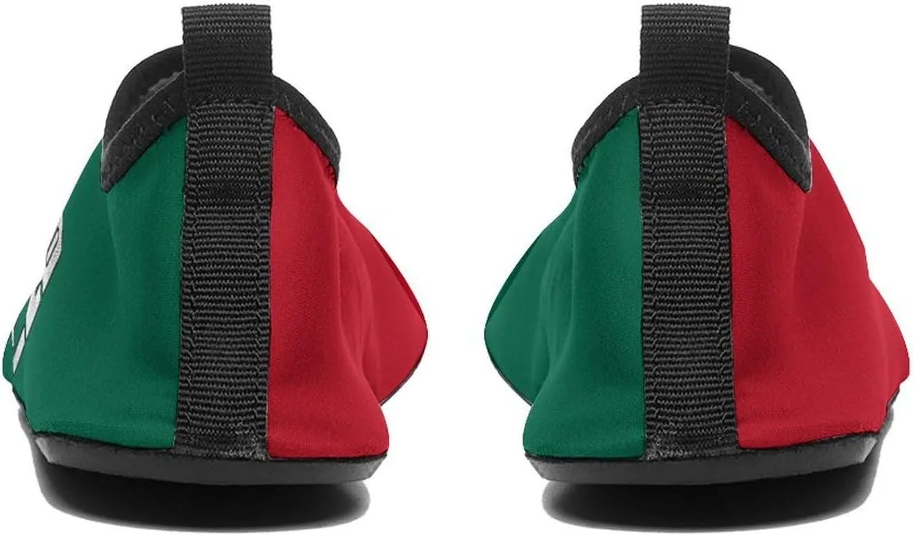 Mexico Flag Mexican Water Shoe Manwomen Quick Dry Water Sock Slip-on Leisure Beach Socks Lightweight Surf Shoes for Swim Surf Travel Non Slip Indoor Outdoor Walking