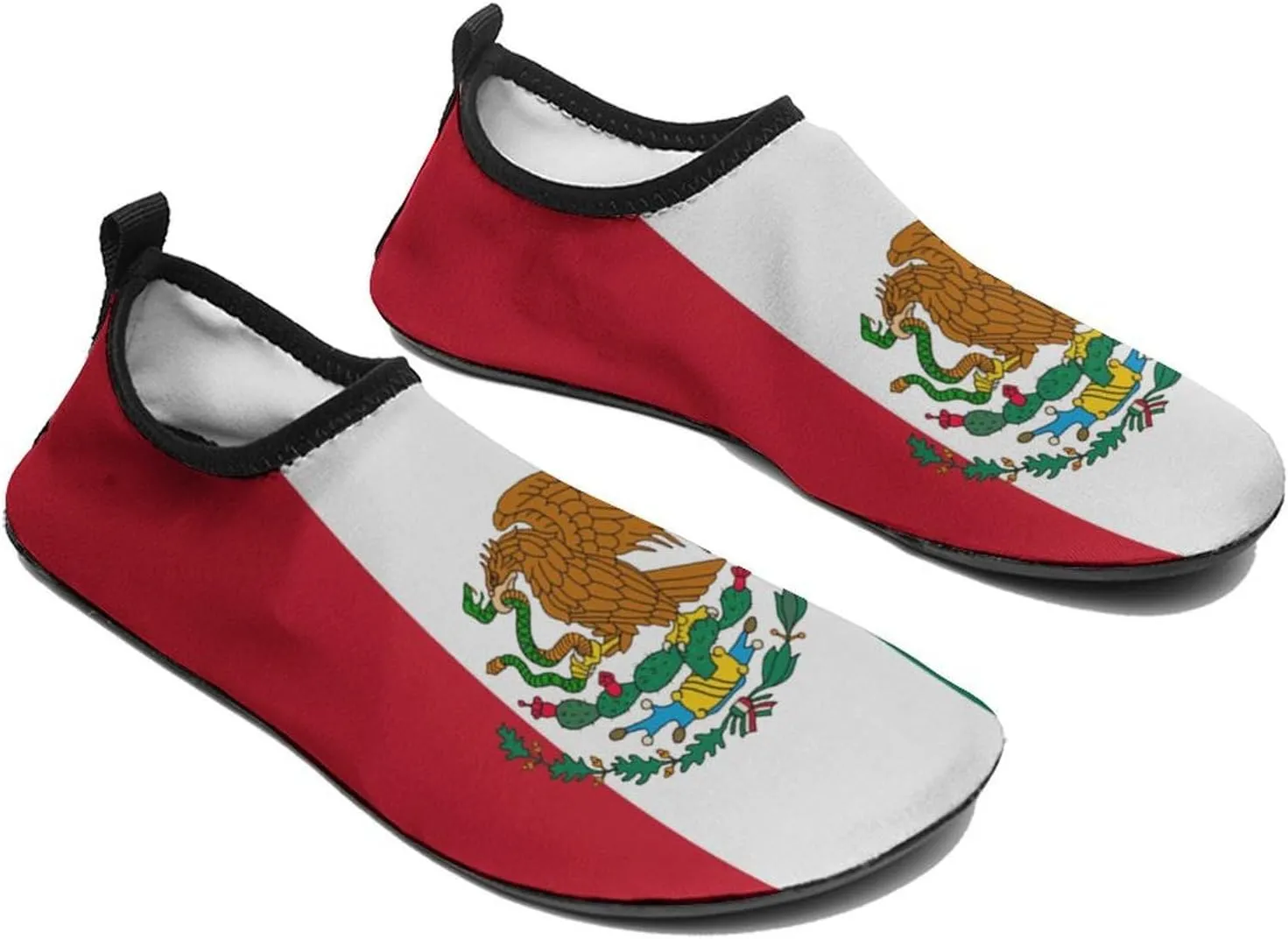 Mexico Flag Mexican Water Shoe Manwomen Quick Dry Water Sock Slip-on Leisure Beach Socks Lightweight Surf Shoes for Swim Surf Travel Non Slip Indoor Outdoor Walking