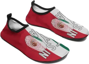 Mexico Flag Mexican Water Shoe Manwomen Quick Dry Water Sock Slip-on Leisure Beach Socks Lightweight Surf Shoes for Swim Surf Travel Non Slip Indoor Outdoor Walking